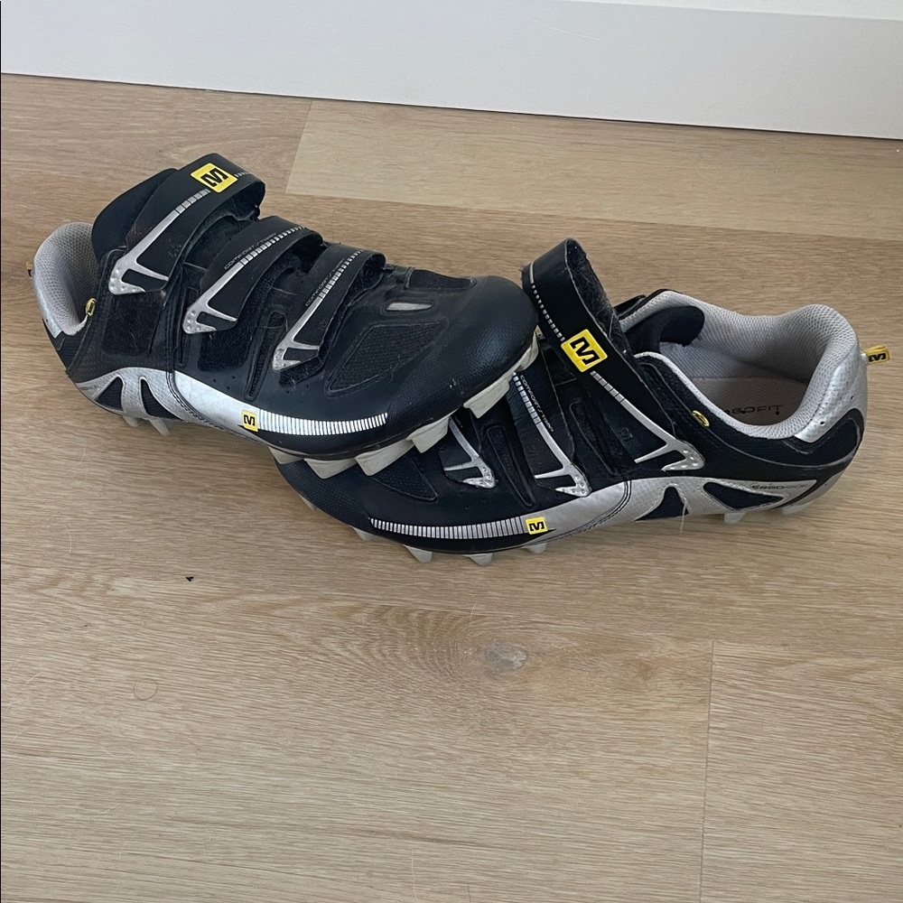 Mavi Men's Black and Gray Athletic Shoes Mountain bike cleats MTB